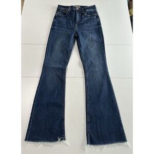 Kut From the Kloth Stella High Rise Fab Ab Flare Cutoff raw hem Jeans Woms Sz 00